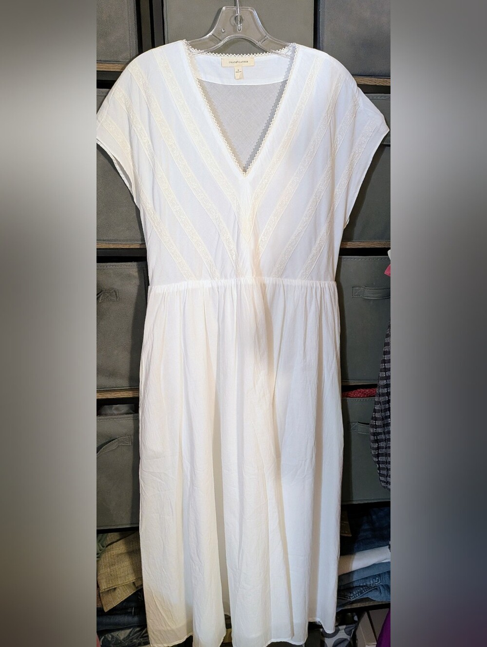 Neuflora Regina White Version M 100% Cotton Midi Dress